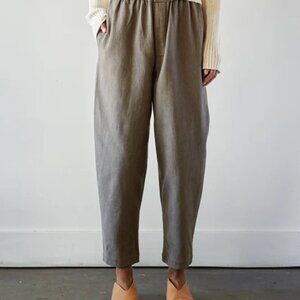 Heavy Canvas Elastic Trouser - Light Umber